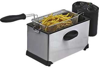 OHMEX Ohmex FRY 3535 MET 3 - Friggitrici olio - 2000 W - Argento - friggitrice (Argento)