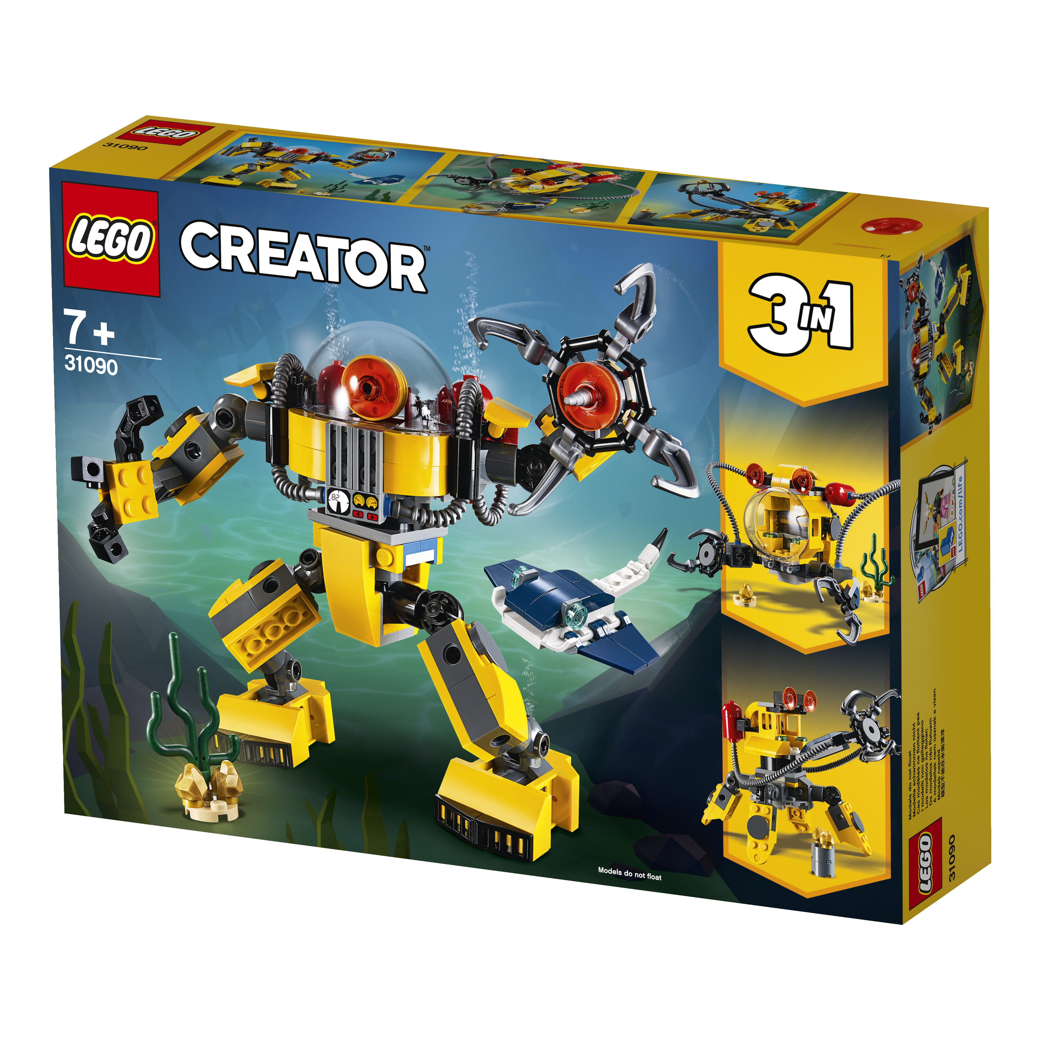 LEGO 31090 Unterwasser-Roboter Bausatz, Mehrfarbig