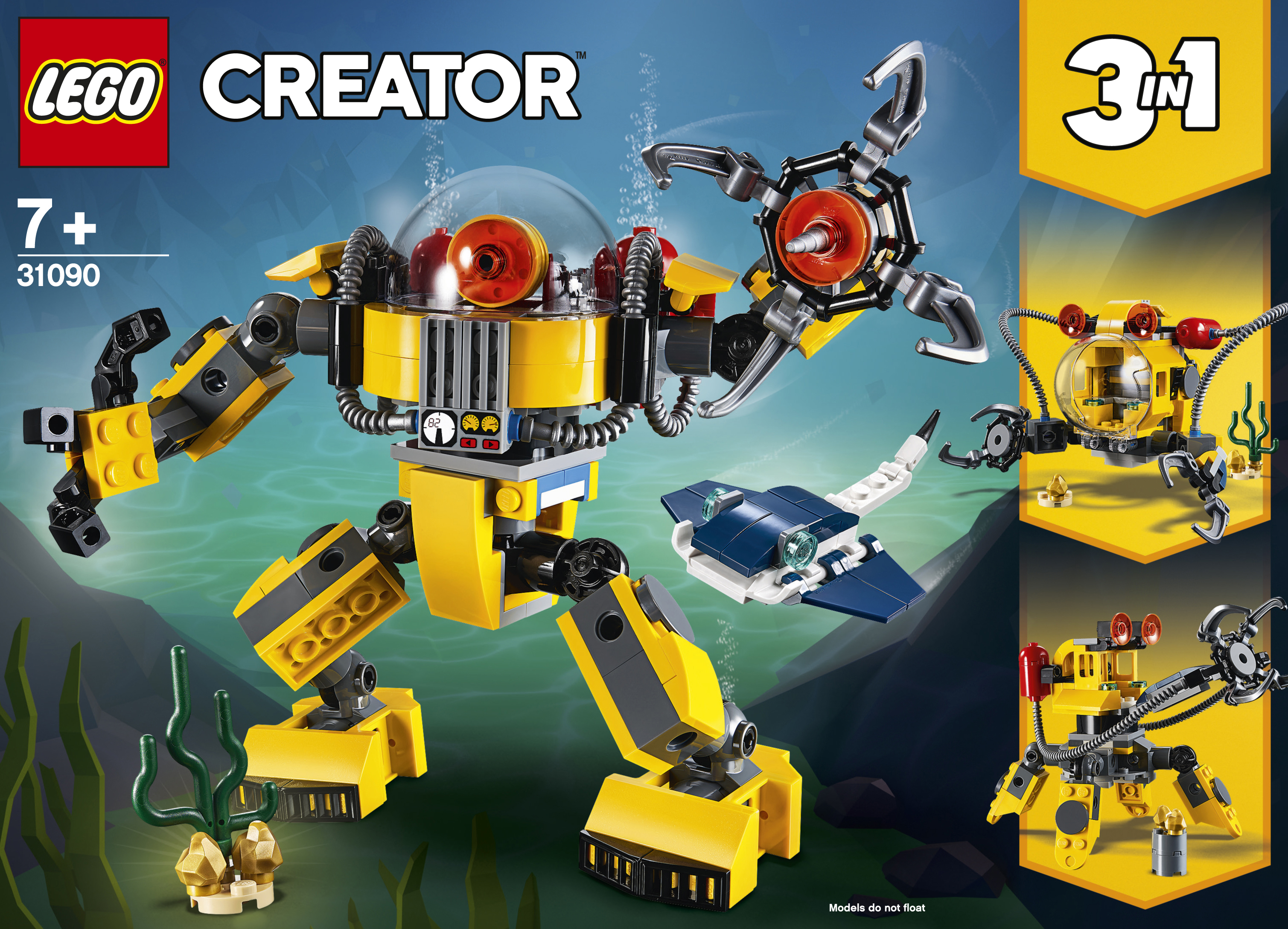 LEGO 31090 Unterwasser-Roboter Bausatz, Mehrfarbig