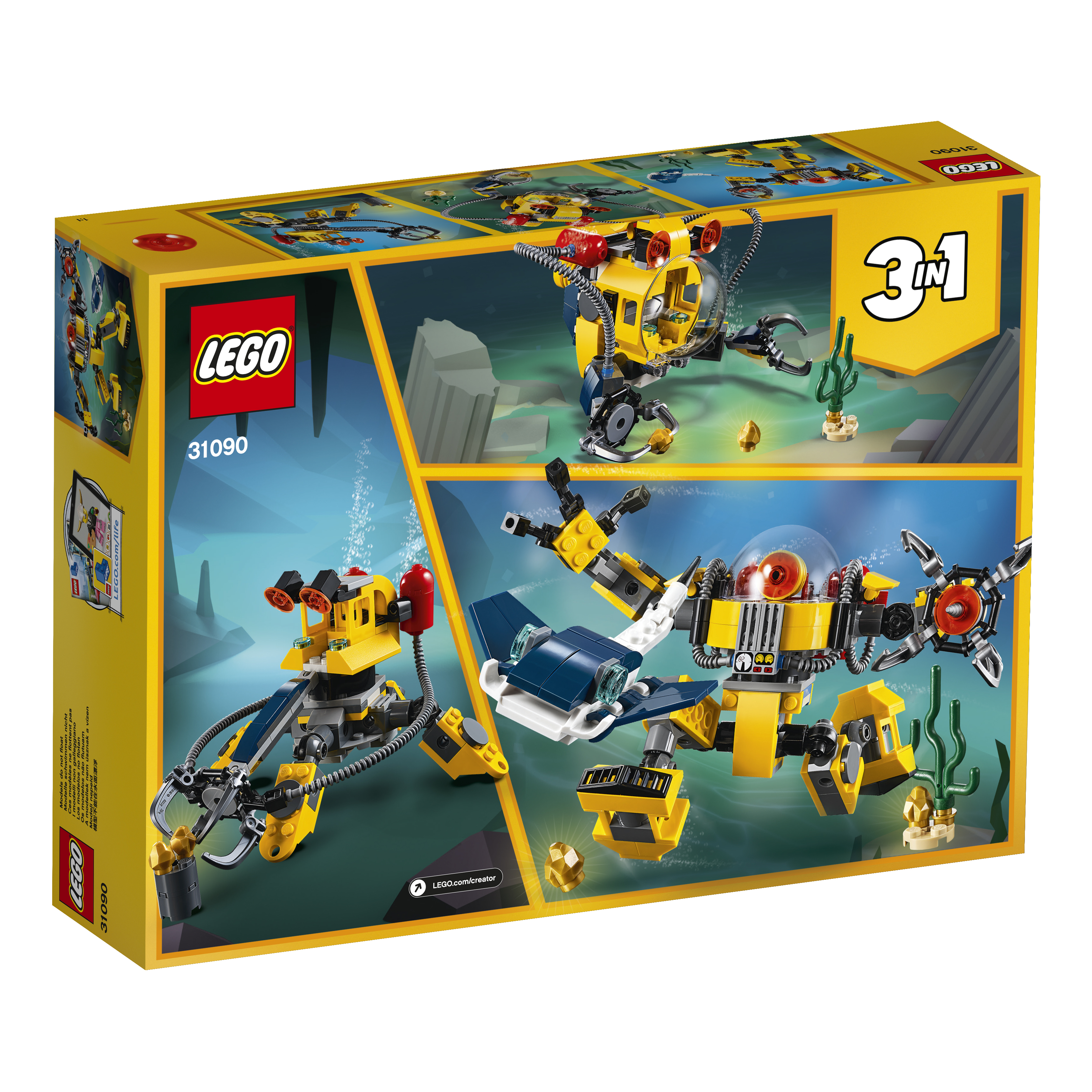 LEGO 31090 Unterwasser-Roboter Bausatz, Mehrfarbig