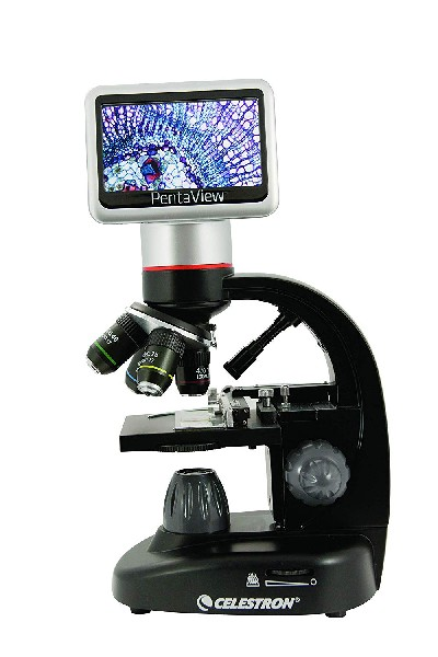 Microscopio - Celestron Digital Pentaview, 40x-600x (hasta 2400x), LCD táctil 4.3", Cámara 5MP