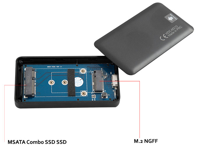 EVEREST Hdc-M210 Harici Usb 3.0 M.2 Ngff/Msata Combo Ssd Ssd Hdd