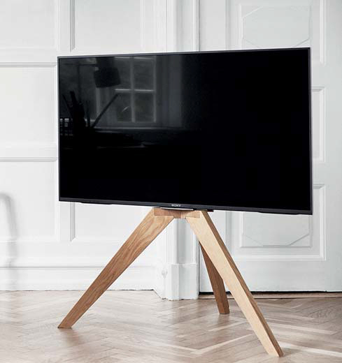 VOGEL´S Vogel's NEXT OP1 Standfuß für 117-178 cm (46-70 Zoll) Fernseher, max. 40 kg, Vesa max. 400 x 400 Standfuß, max. 70 Zoll, Eiche Hell