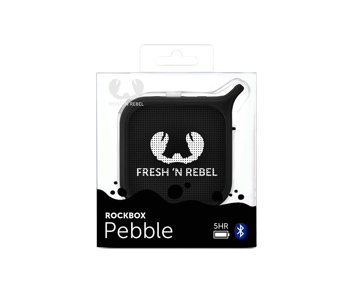 FRESH ‘N REBEL Rockbox Pebble Bluetooth Lautsprecher, Schwarz