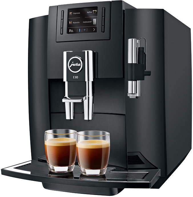 JURA E80  Kaffeevollautomat Piano Black