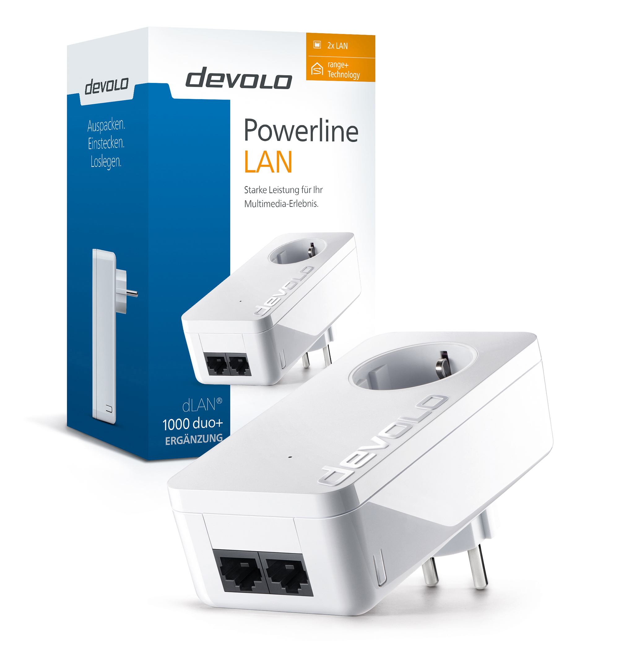 DEVOLO 8118 dLAN® 1000 duo+ Powerline Powerline Adapter 1000 Mbit/s kabelgebunden