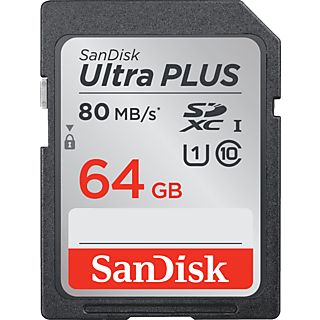 SANDISK Ultra Plus SDHC / SDXC 64 GB 80 MB/s