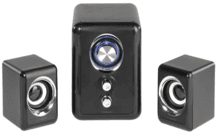 PC Lautsprecher Set 2.1 mit Subwoofer, schwarz