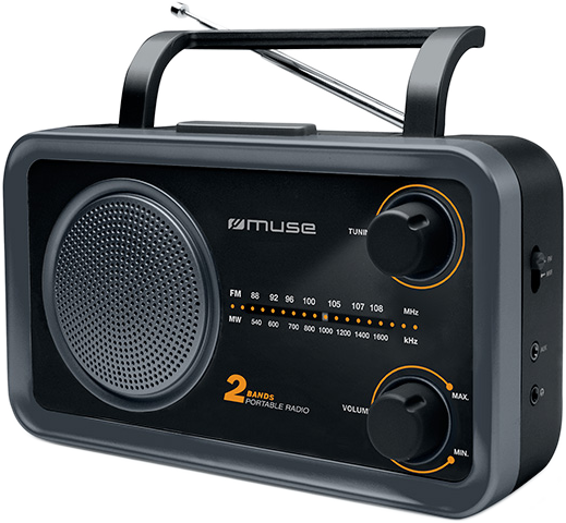 MUSE M06DS analóg rádió, fekete