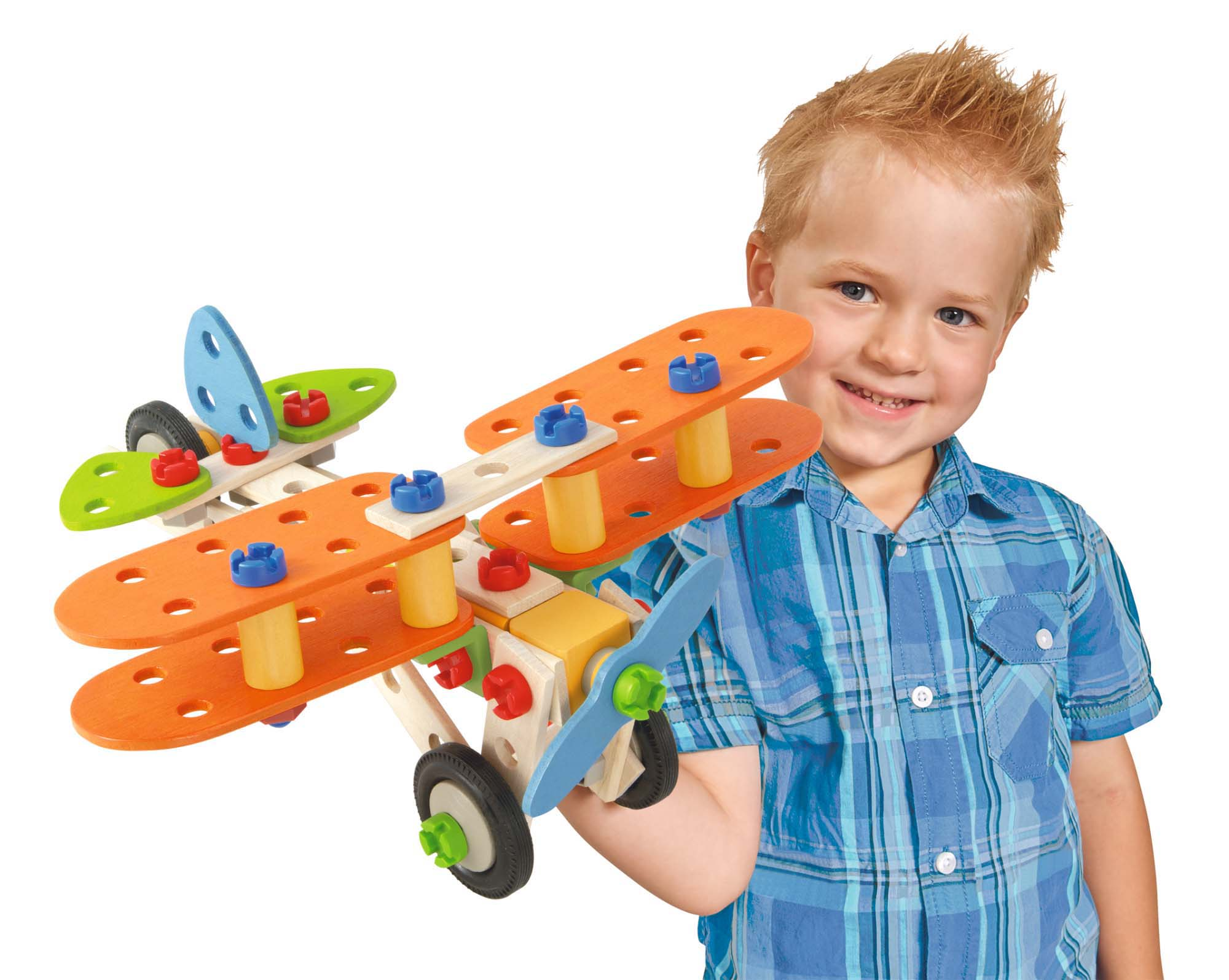 EICHHORN Constructor, Doppeldecker Konstruktionsspielzeug Mehrfarbig