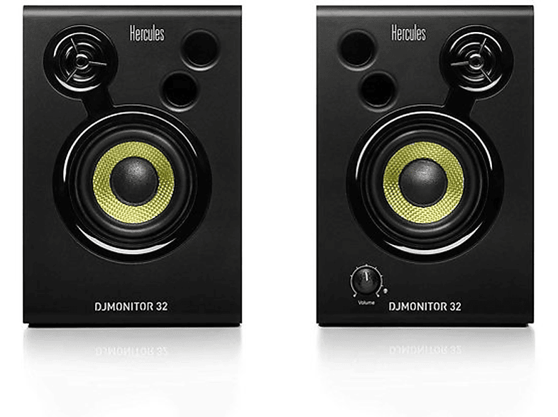 HERCULES DJ Monitor 32 - Monitor-Lautsprecher, Paar (Schwarz)