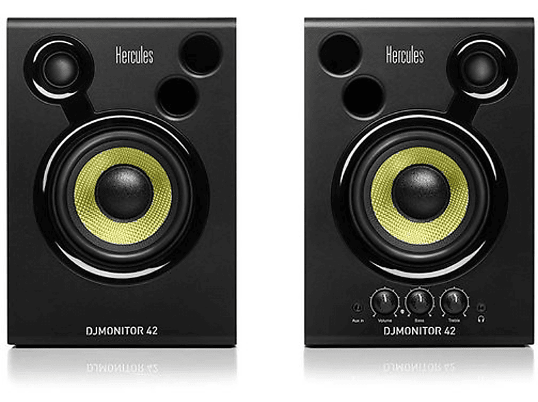 HERCULES DJ Monitor 42 - Monitor-Lautsprecher, Paar (Schwarz)