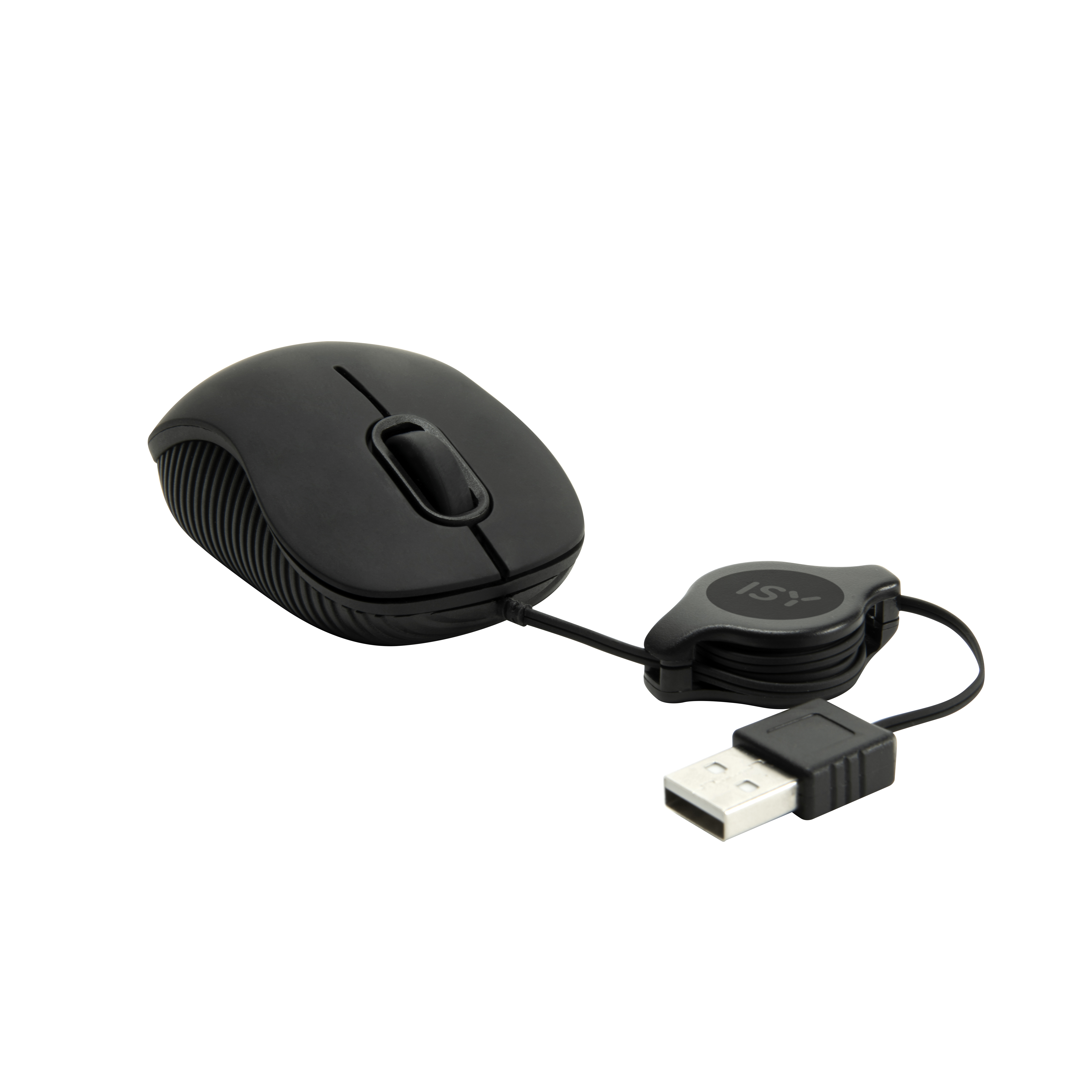 Optical ISY Mobile Silent Computermaus, Schwarz Mouse IMM-1000