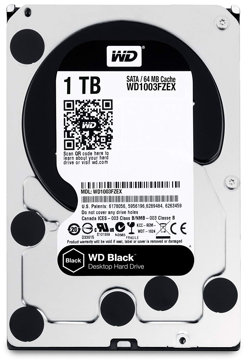 Disco duro - Western Digital Black WDBSLA0010HNC-ERSN, 1TB, 3.5", Serial ATA III, 7200 RPM
