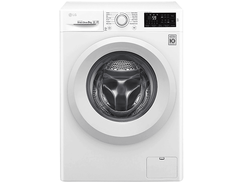 Lavadora carga frontal - LG F4J5TN3W, 8Kg, 1400 rpm, NFC, Pausa y Carga, Clase A+++(-30%)