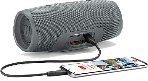Altavoz inalámbrico - Charge 4, JBL, 30 W, Bluetooth, 7.500 mAh, Hasta 20 horas de reproducción, Gris