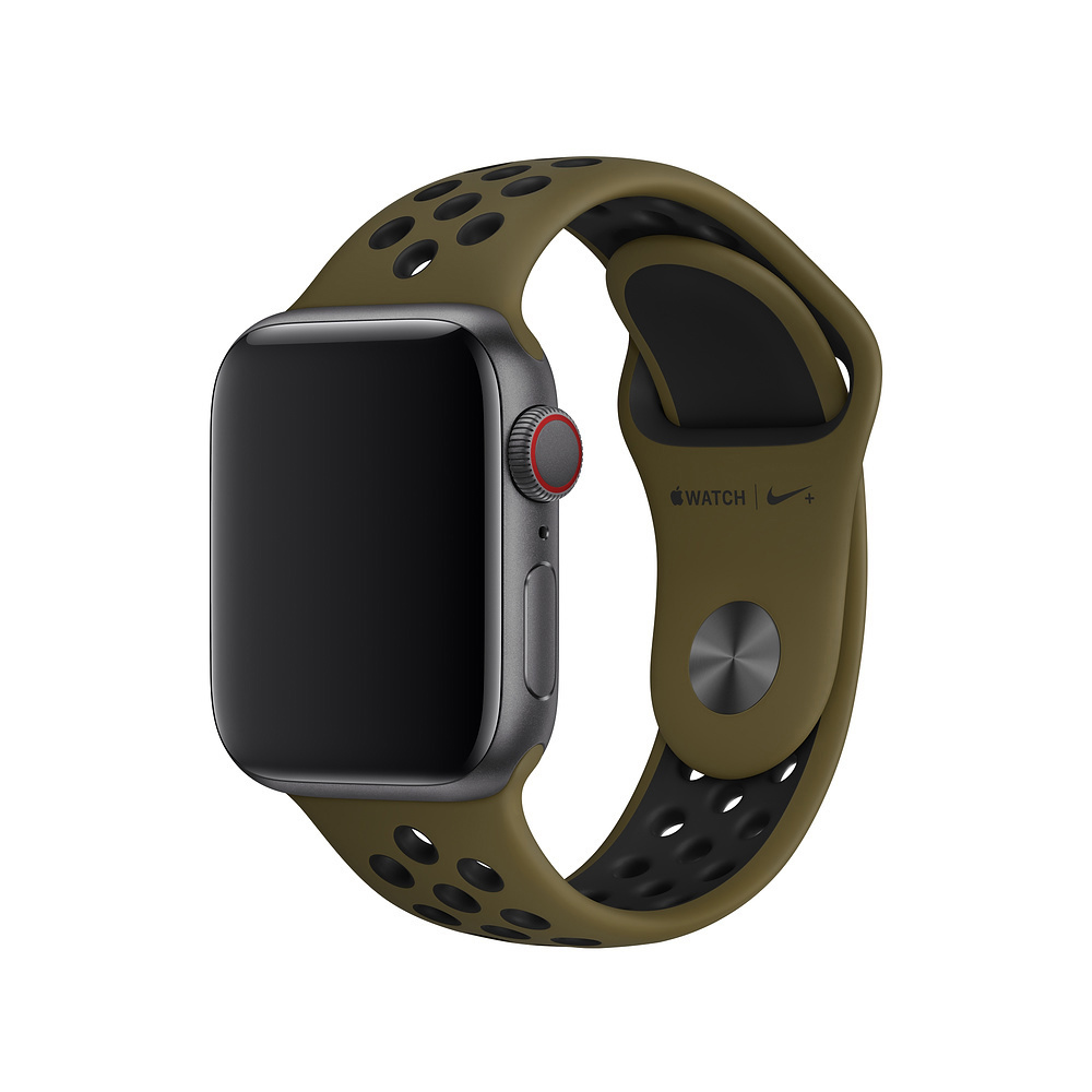 APPLE Nike, Ersatzarmband, Olive Flak/Schwarz