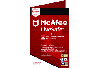 McAfee Safe Connect: Prémium virtuális magánhálózat (VPN) (1 éves előfizetés) (Multiplatform)