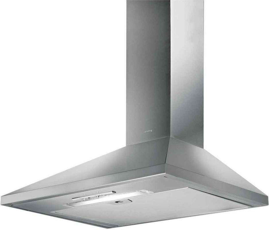 Campana - Smeg KD6X-2, Decorativa, 3 velocidades, 400 m3/h, 60 cm ancho, Inox