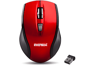 EVEREST SM-245R USB 2.4GHZ Mouse Kırmızı/Siyah