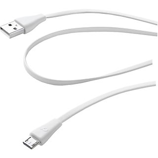 CELLULAR LINE USBDATACMICROUSBW - Câble de données (Blanc)