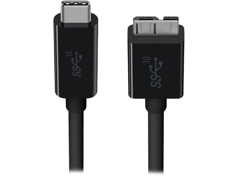visueel hoesten onderwijs BELKIN F2CU031bt1M-BLK USB 3.1 C- micro USB-B 3.0, 1m hosszú kábel, fekete  - MediaMarkt online vásárlás