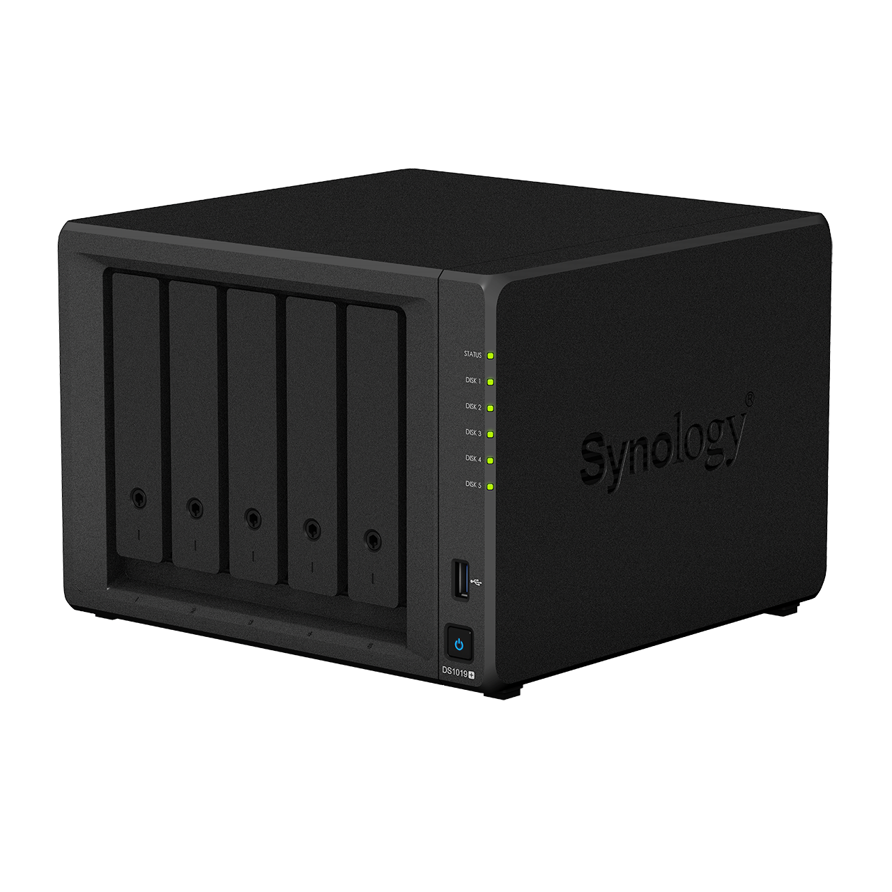 SYNOLOGY DS1019+ NAS 3,5 Zoll Anzahl Festplattenschächte: 5 Schwarz}
