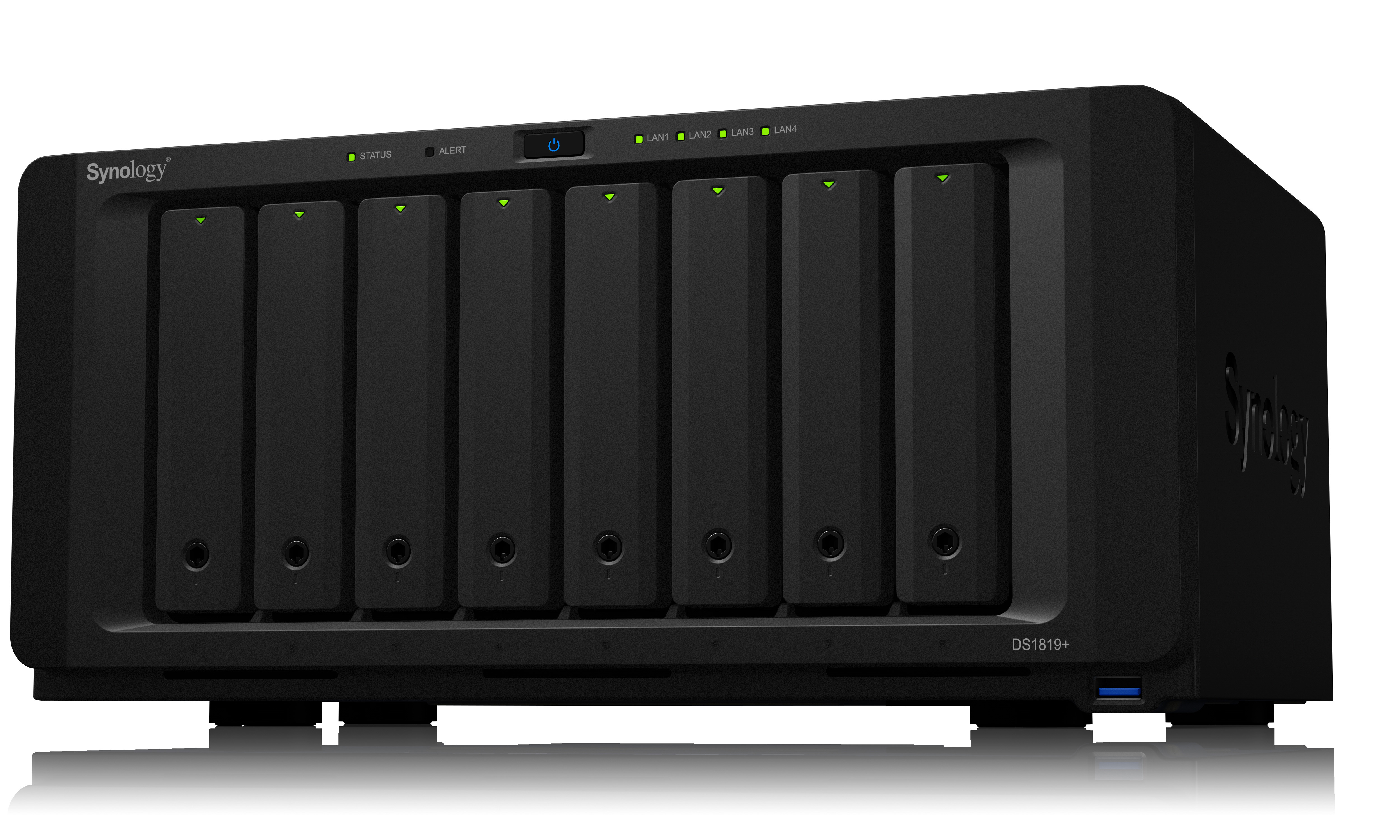 SYNOLOGY DS1819+ NAS 3,5 Zoll Anzahl Festplattenschächte: 8 Schwarz}