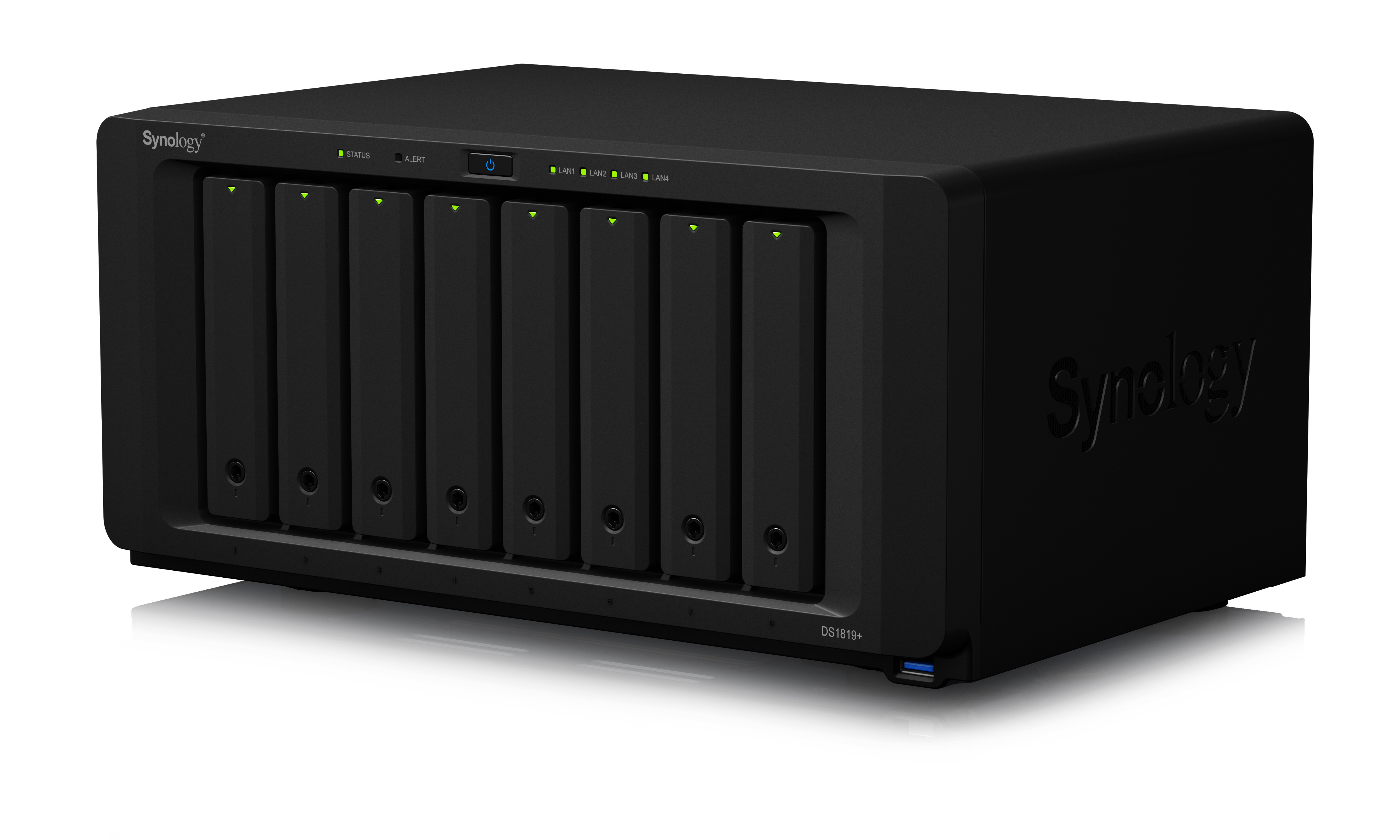 SYNOLOGY DS1819+ NAS 3,5 Zoll Anzahl Festplattenschächte: 8 Schwarz}
