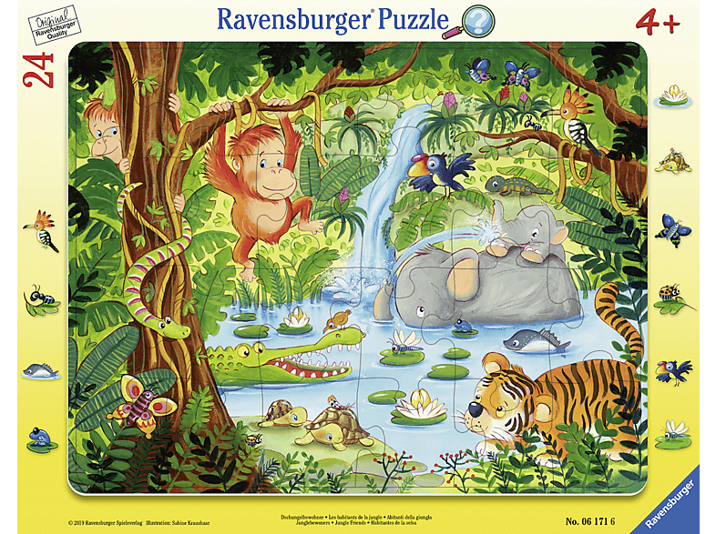 RAVENSBURGER Dschungelbewohner Puzzle Mehrfarbig