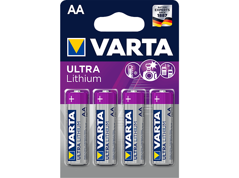 Lithium AA-batterijen 4 pack