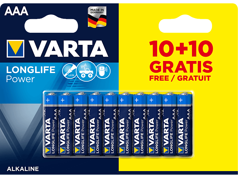 VARTA High Energy AAA-batterijen 10+10 pack