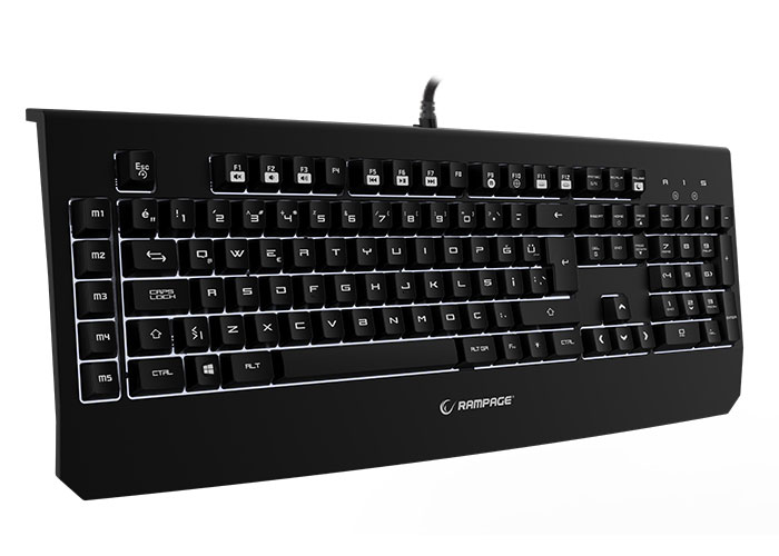 RAMPAGE KB-R12 Turret USB Kablolu Beyaz Klavye Siyah