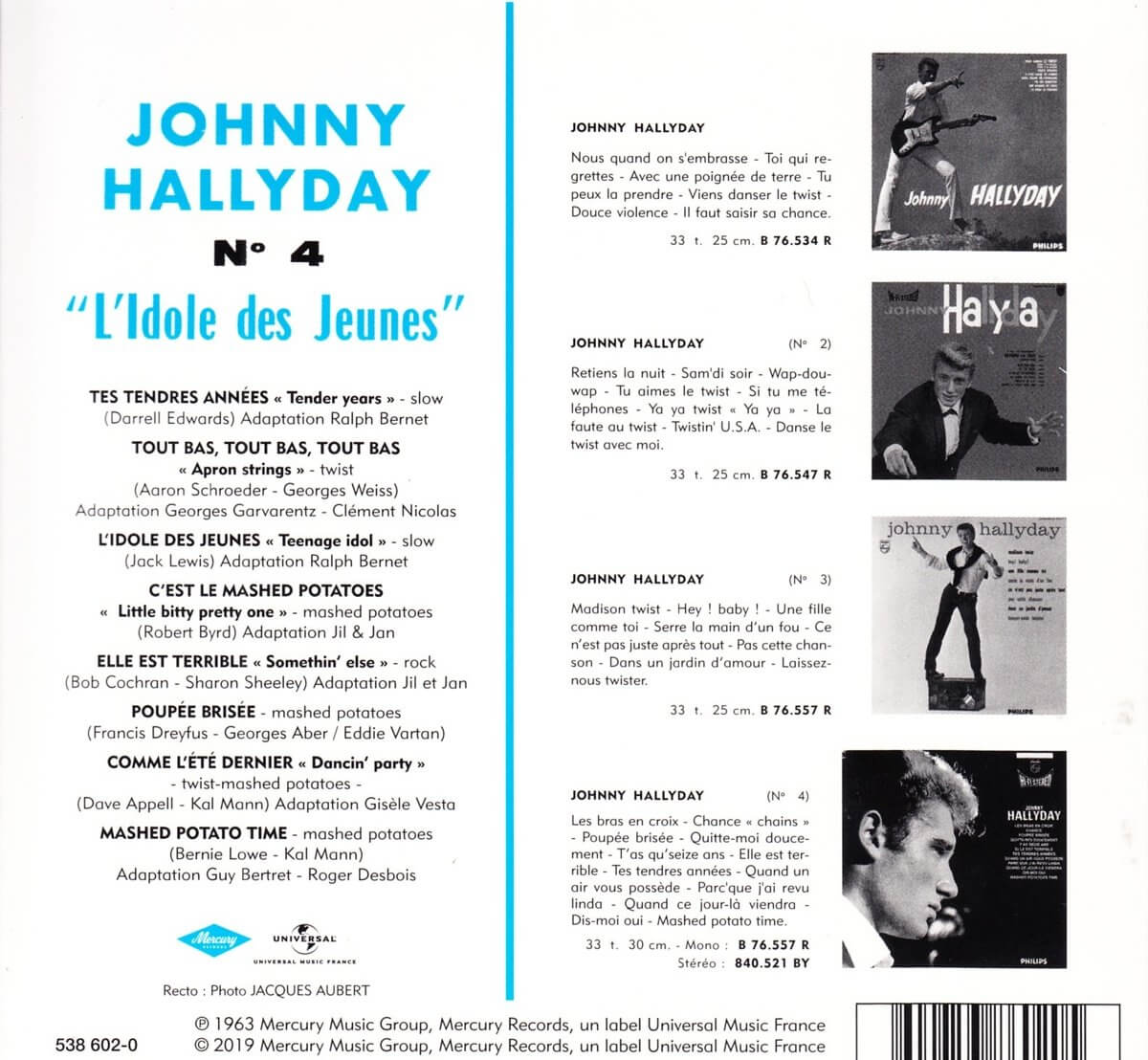 Johnny Hallyday - L'idole Des Jeunes CD