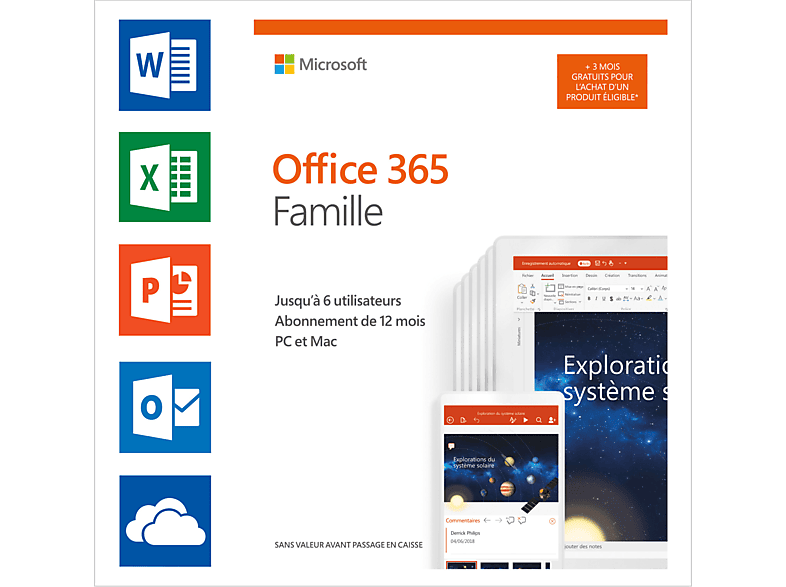 Office 365 Family (FR) - Tot 6 users - 12 + 3 maanden gratis