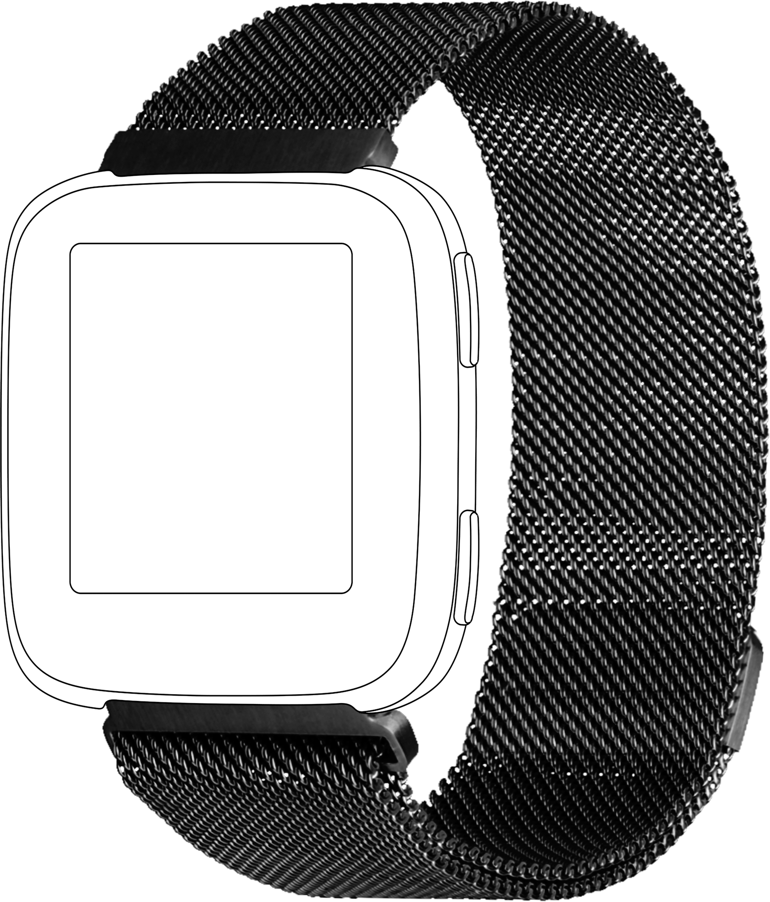 TOPP 40-37-7584, Ersatz-und Wechselarmband, Schwarz