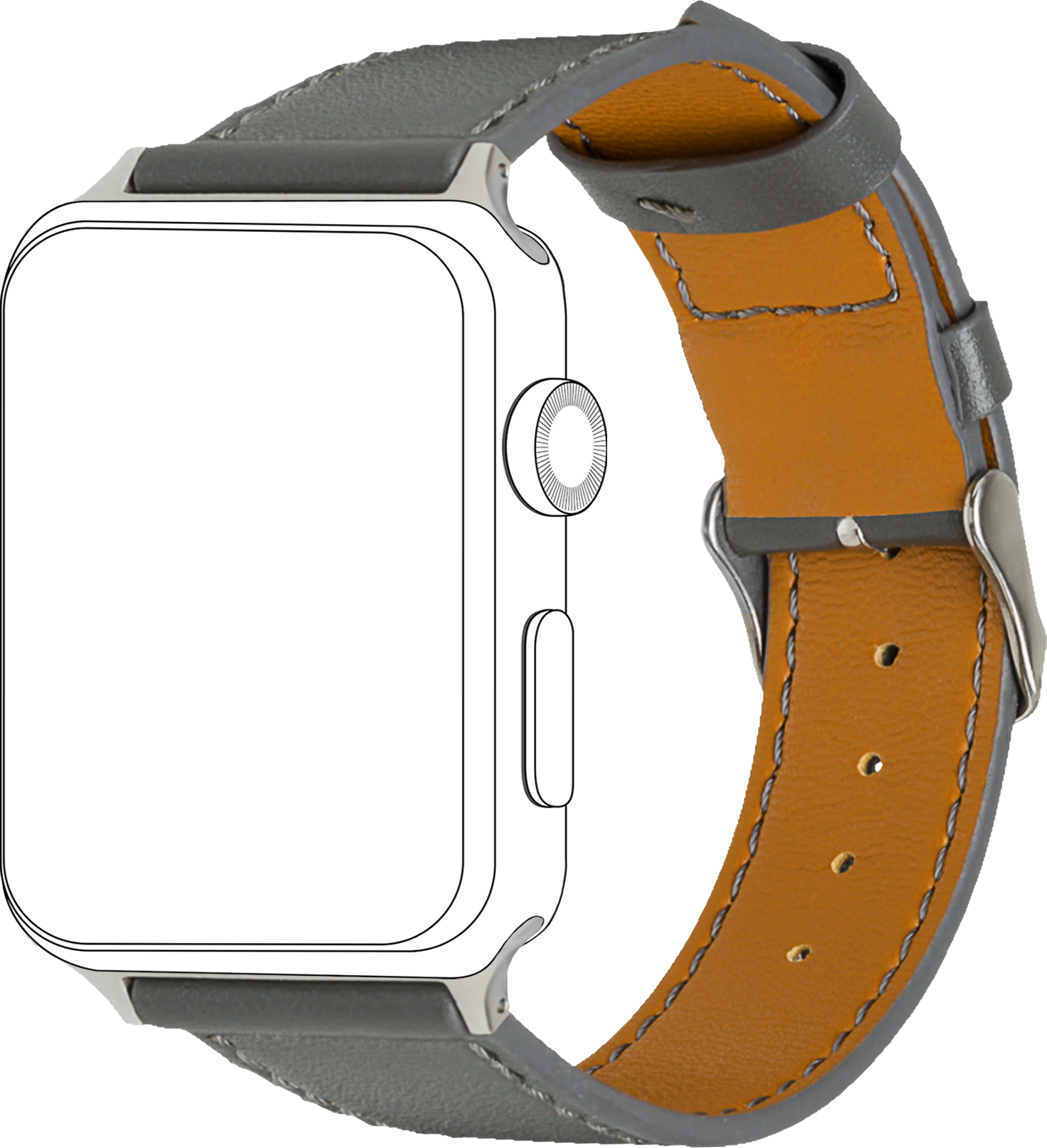 TOPP 40-37-1836, Ersatz-und Wechelarmband, Grau Apple