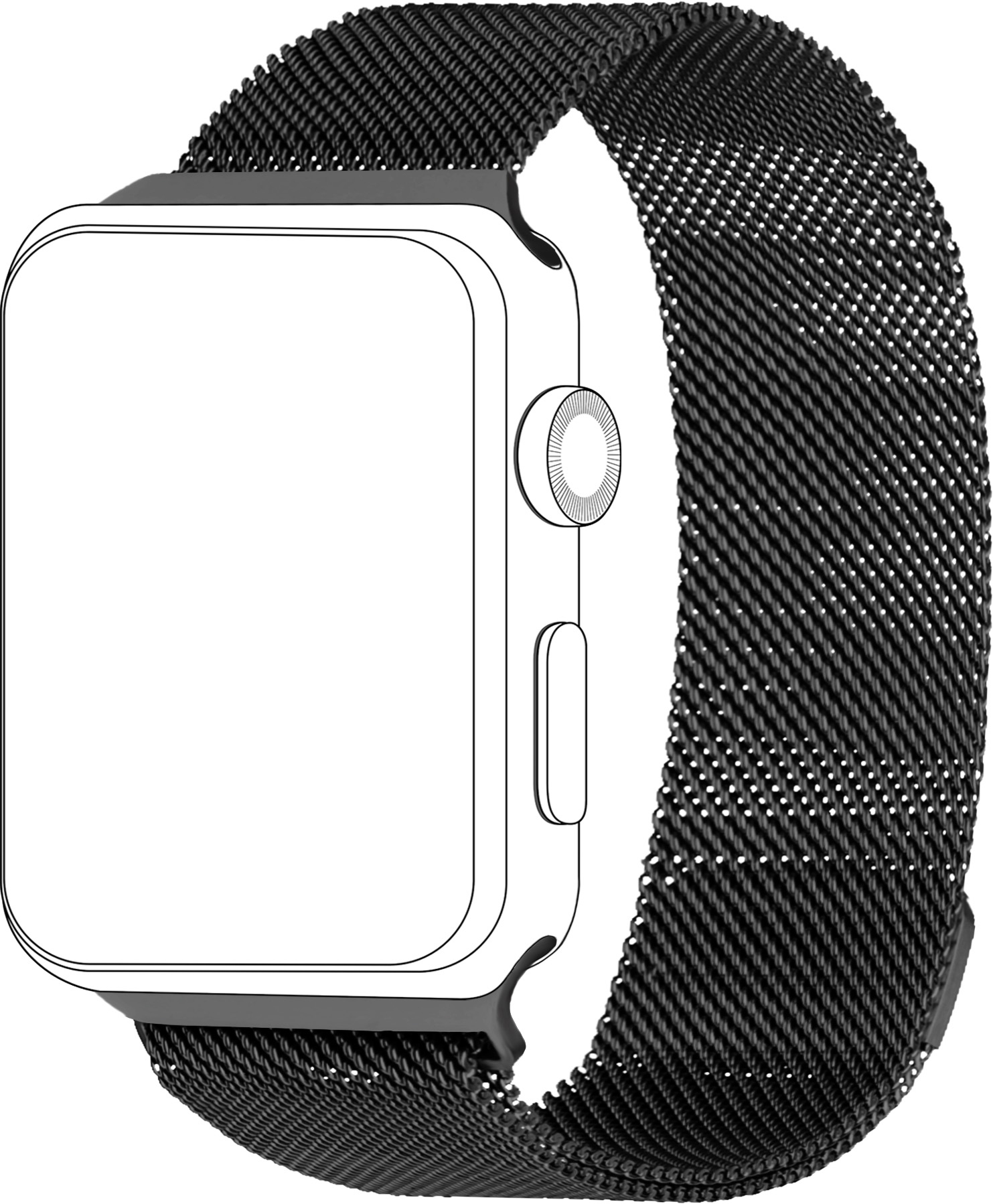 Ersatz-und Apple, 40-37-1848, Wechselarmband, TOPP Schwarz