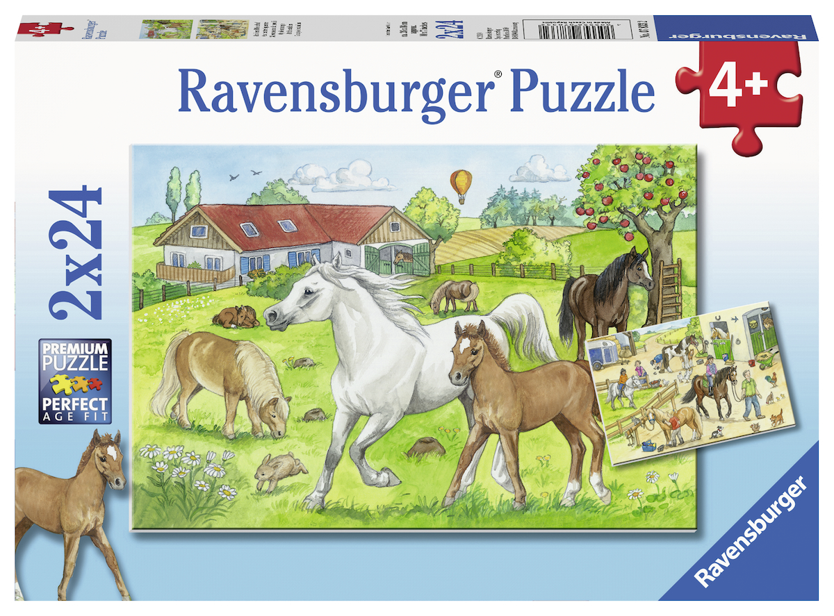 RAVENSBURGER Mehrfarbig Puzzle dem Pferdehof Auf