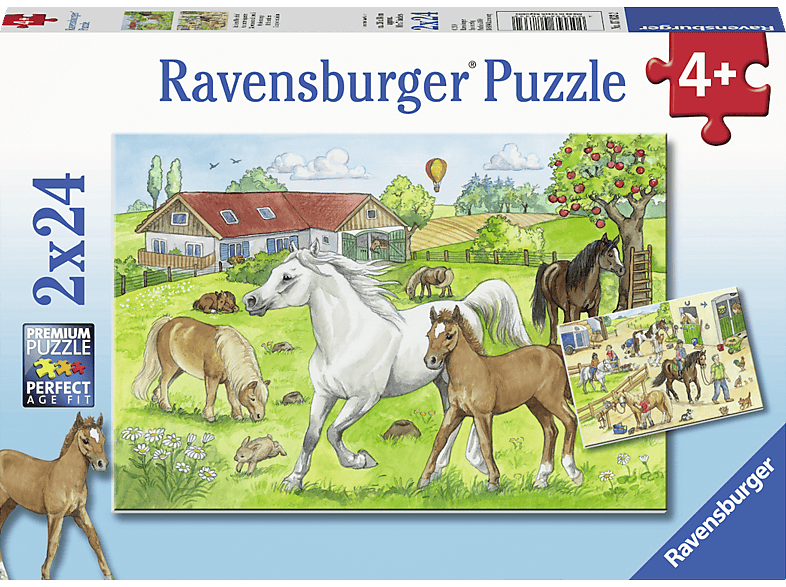 RAVENSBURGER Auf Pferdehof dem Mehrfarbig Puzzle