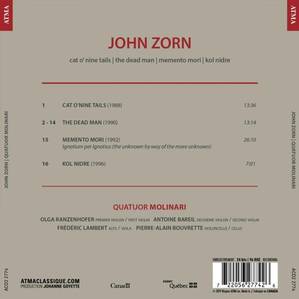 Molinari Quartet - John Zorn  - (CD)