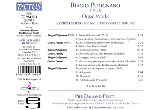 Peretti Damiano Pier - Orgelwerke/Codex Faenza  - (CD)