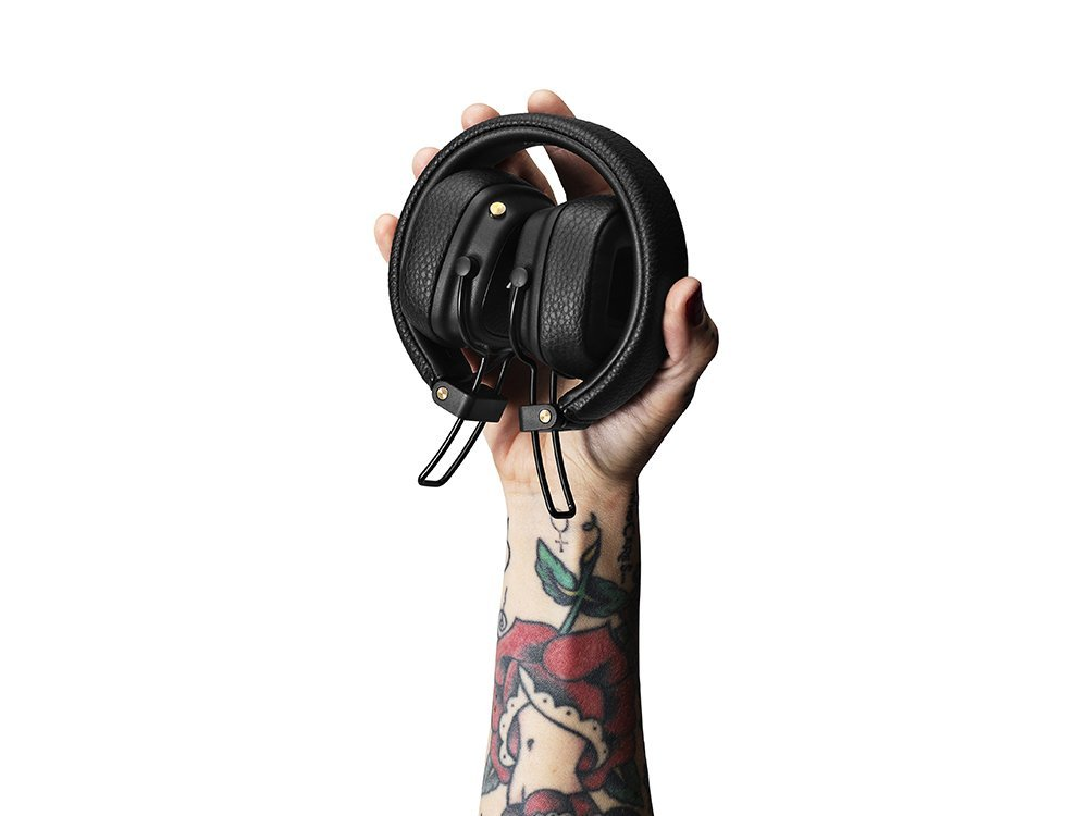 Auriculares inalámbricos - Marshall Major III Bluetooth, Plegables, Drivers dinámicos 40 mm, Negro