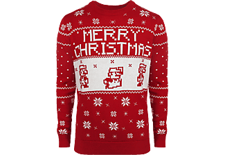 BIOWORLD Merry Christmas Super Mario - Pullover (Rot)