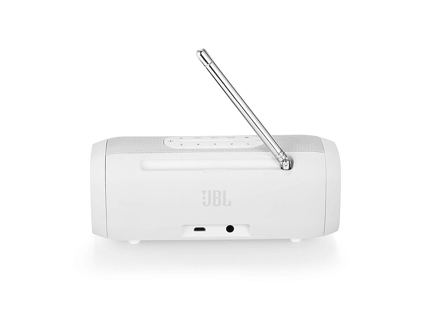 Altavoz portátil - JBL Tuner, Bluetooth, Radio FM, 5 W, Pantalla LCD, Blanco