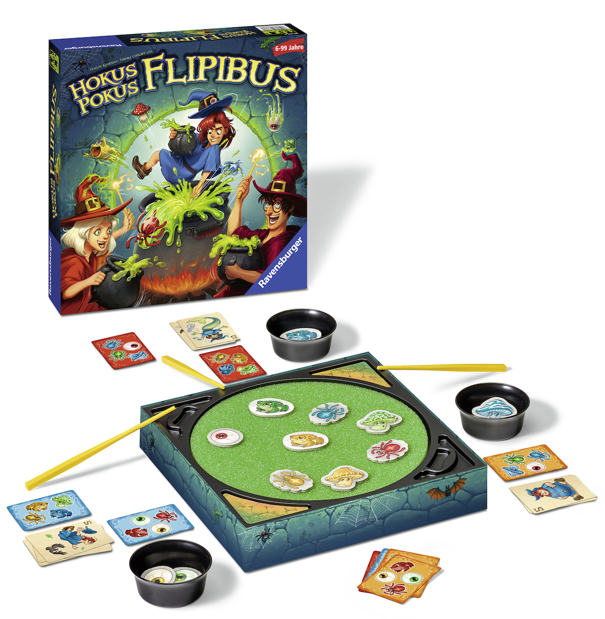 RAVENSBURGER Hokus-Pokus Flipibus Lustige Kinderspiele Mehrfarbig