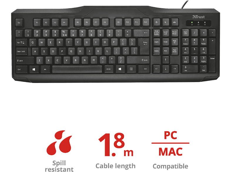 TRUST Toetsenbord Classicline QWERTY (520517)