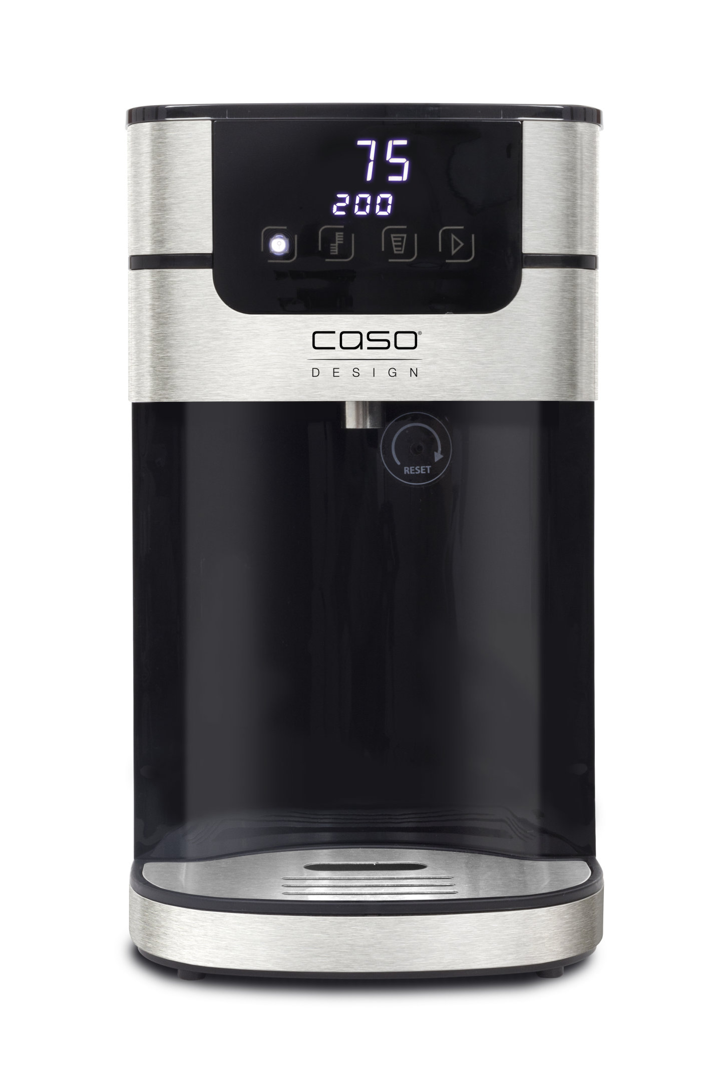 CASO Heißwasserspender HW 1000 Turbo schwarz (1867) Heißwasserkocher (schwarz, silber, 4 Liter, )