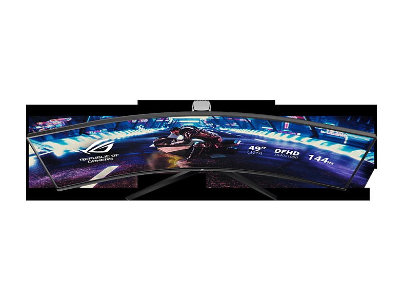 ASUS Monitor ROG Strix XG49VQ schwarz, 49 Zoll (90LM04H0-B01170) 49 Zoll Gaming Monitor, Full-HD, 4 ms Reaktionszeit, 450 cd/m², 144 Hz, Schwarz — Foto 3 von 5