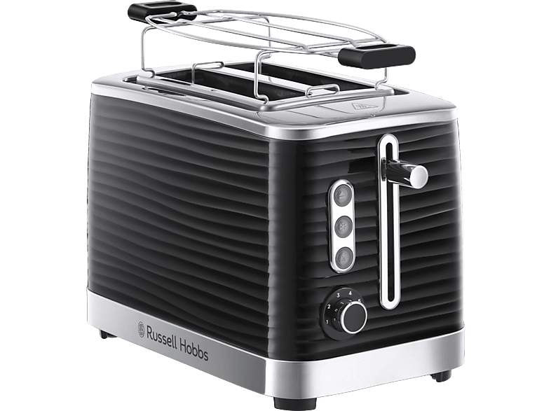 RUSSELL HOBBS 24371-56 RH Inspire (1050 Schlitze: Toaster 2) Watt, Schwarz/Chrom